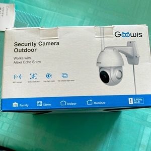 Security camera Outdoor, works with Alexa Echo Show. New in box